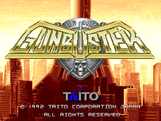 Gunbuster (Japan) Title Screen